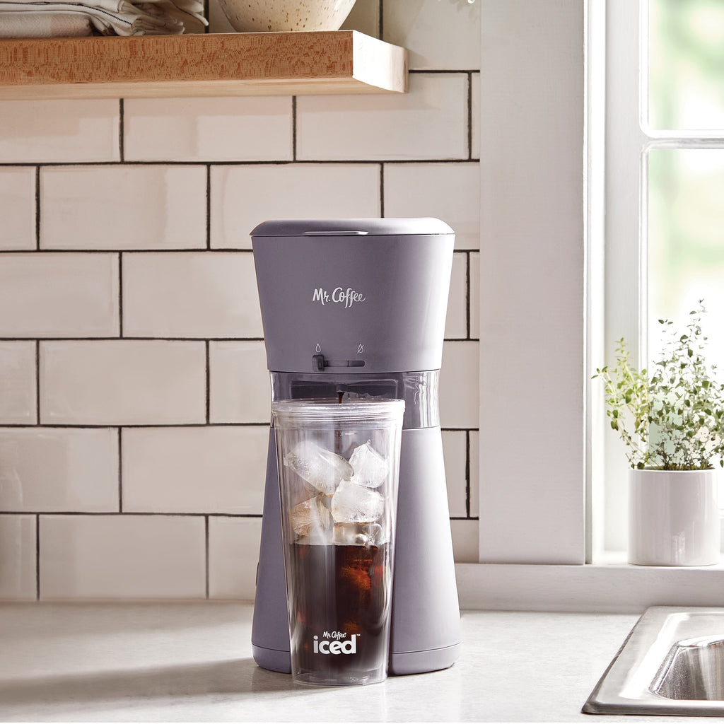 Iced Coffee Maker with Reusable Tumbler and Coffee Filter, Lavender