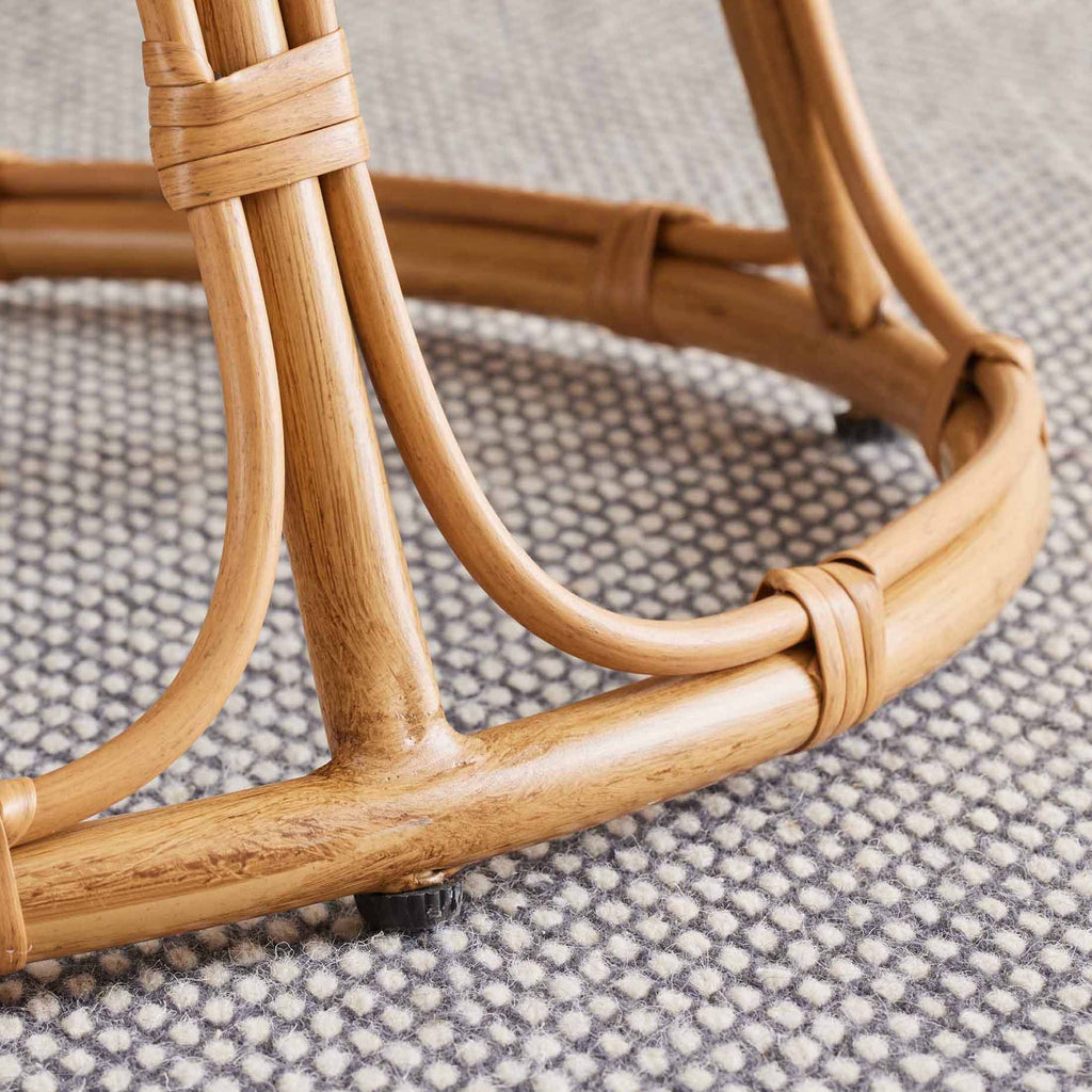 Double Papasan Accent Chair, Grey Linen