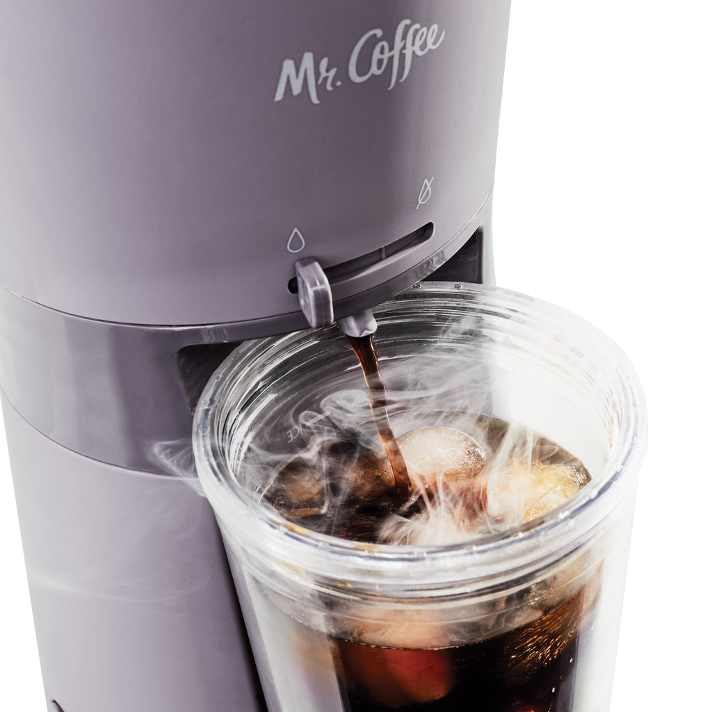 Iced Coffee Maker with Reusable Tumbler and Coffee Filter, Lavender