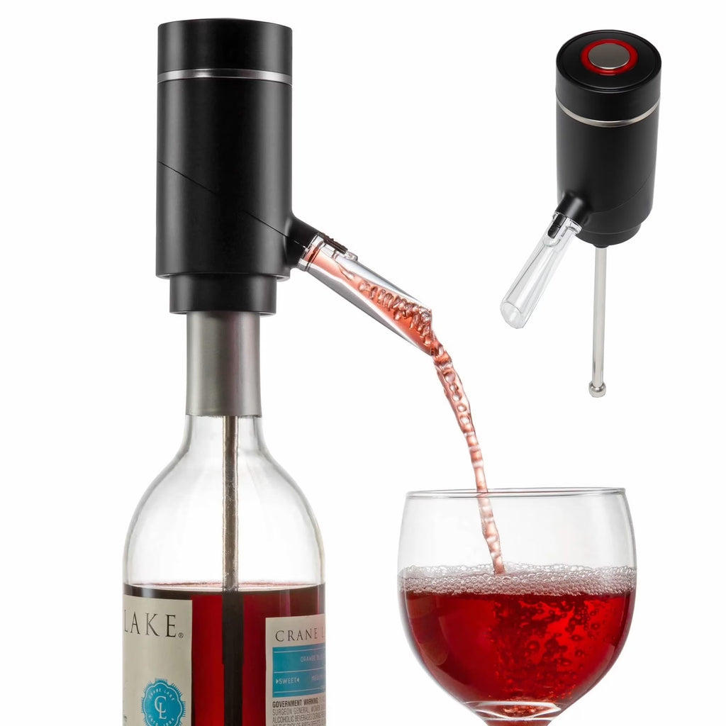 Electric Wine Aerator and Dispenser Automatic Wine Pourer with Touch Button Control, Wine Opener for Beginner Enthusiast - Spout Pourer - Wine Preserver,Black